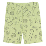 4-Piece Infant & Toddler Neutral Green Breakfast Cotton Pajamas-Gerber Childrenswear Wholesale