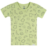 4-Piece Infant & Toddler Neutral Green Breakfast Cotton Pajamas-Gerber Childrenswear Wholesale
