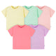 5-Pack Baby & Toddler Girls Bright Rainbow Short Sleeve T-Shirts-Gerber Childrenswear Wholesale
