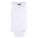 5- Baby Neutral White Sleeveless Onesies® Bodysuits-Gerber Childrenswear Wholesale