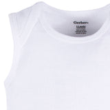 5- Baby Neutral White Sleeveless Onesies® Bodysuits-Gerber Childrenswear Wholesale