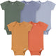 5-Pack Baby Boys Cozy Neutral Short Sleeve Bodysuits-Gerber Childrenswear Wholesale