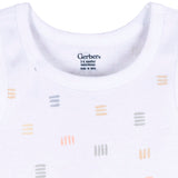 5-Pack Baby Neutral Earthy Neutrals Sleeveless Bodysuits-Gerber Childrenswear Wholesale