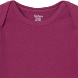 6-Pack Baby Girls Pink, Purple and Green Long Sleeve Bodysuits-Gerber Childrenswear Wholesale