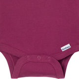 6-Pack Baby Girls Pink, Purple and Green Long Sleeve Bodysuits-Gerber Childrenswear Wholesale