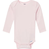6-Pack Baby Girls Pink, Purple and Green Long Sleeve Bodysuits-Gerber Childrenswear Wholesale