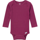 6-Pack Baby Girls Pink, Purple and Green Long Sleeve Bodysuits-Gerber Childrenswear Wholesale