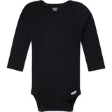 6-Pack Baby Neutral Gray, Black and Brown Long Sleeve Bodysuits-Gerber Childrenswear Wholesale