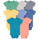 8-Pack Baby Boys Earth Rainbow Short Sleeve Bodysuits-Gerber Childrenswear Wholesale