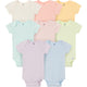 8-Pack Baby Girls Rainbow Short Sleeve Bodysuits-Gerber Childrenswear Wholesale