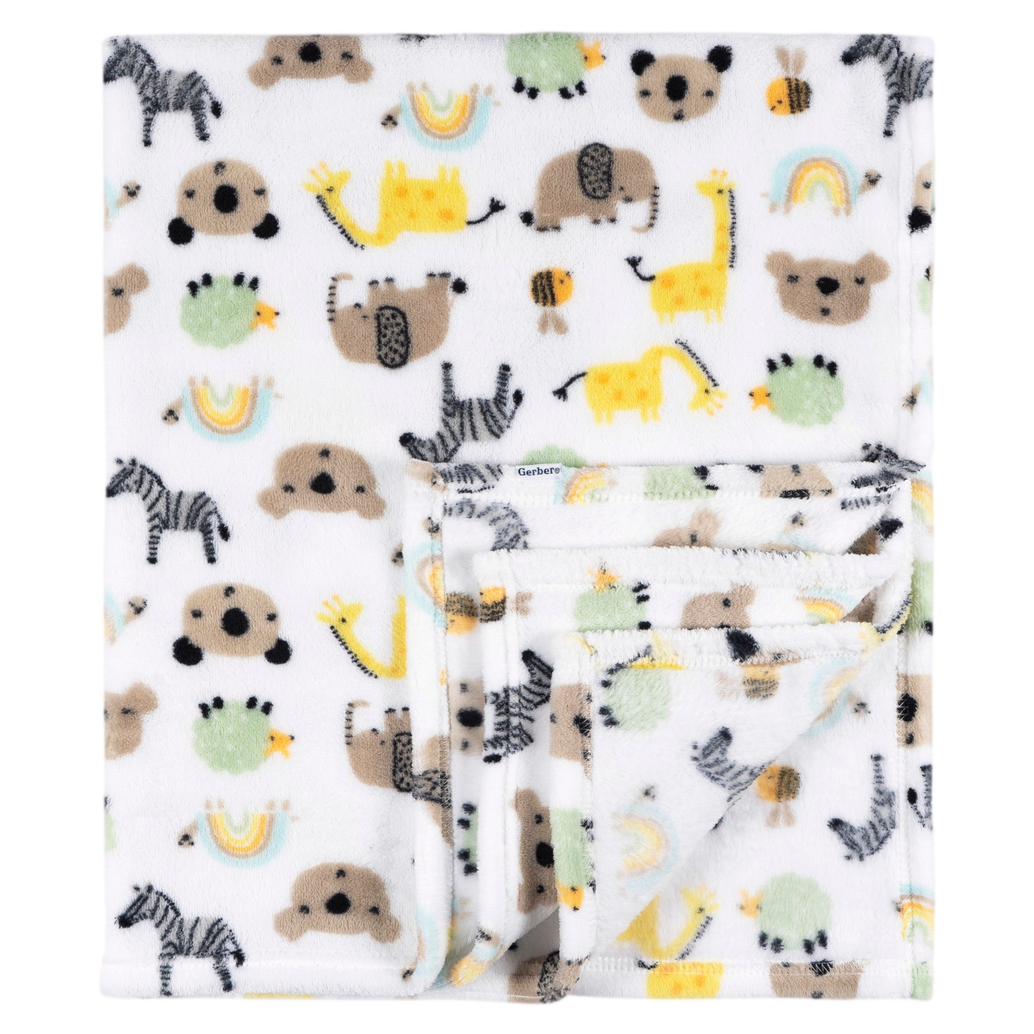 Baby Neutral Little Animals Fleece Blanket-Gerber Childrenswear Wholesale