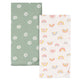 2-Pack Baby Girls Rainbow Flannel Blankets-Gerber Childrenswear Wholesale