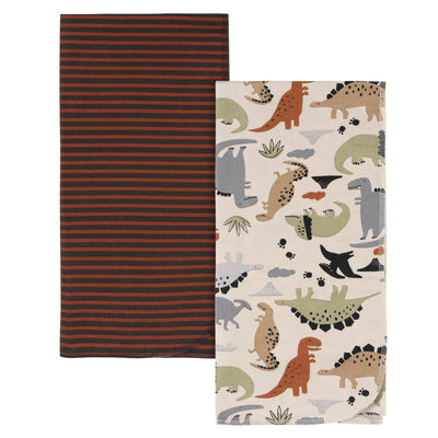 2-Pack Baby Boys Dinos Flannel Blankets-Gerber Childrenswear Wholesale