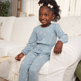 CASE of Toddler Girls Blue Floral Hacci Jumpsuit-Gerber Childrenswear Wholesale