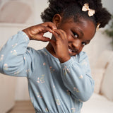 CASE of Toddler Girls Blue Floral Hacci Jumpsuit-Gerber Childrenswear Wholesale