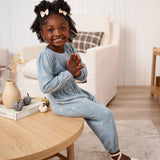 CASE of Toddler Girls Blue Floral Hacci Jumpsuit-Gerber Childrenswear Wholesale