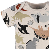 Baby Boys Dino Short Sleeve Onesies Bodysuit-Gerber Childrenswear Wholesale