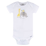 Baby Neutral Little Animals Short Sleeve Onesies Bodysuit-Gerber Childrenswear Wholesale