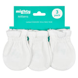 3-Pack Baby Neutral White No Scratch Mittens-Gerber Childrenswear Wholesale