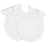 3-Pack Baby Neutral White No Scratch Mittens-Gerber Childrenswear Wholesale