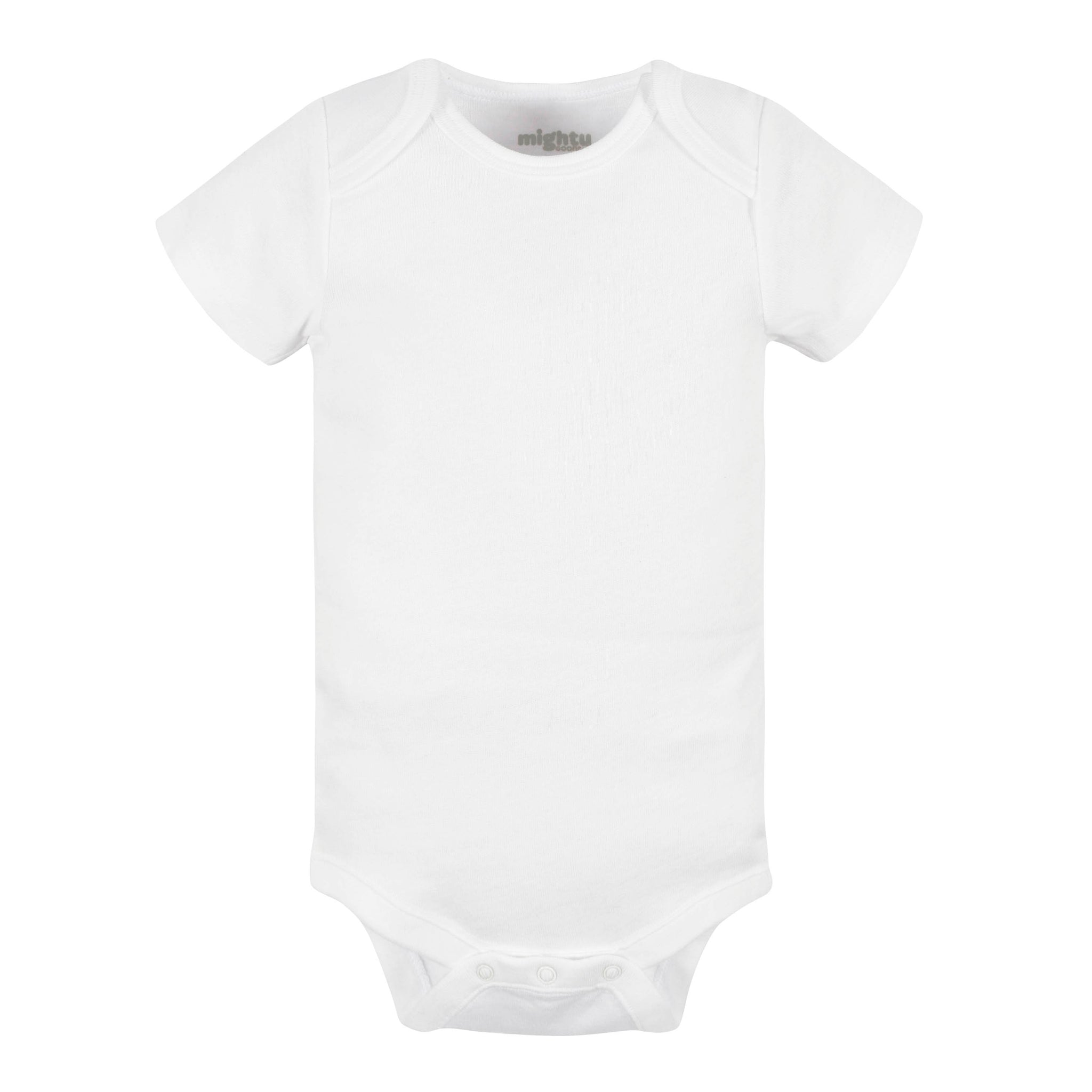 5-Pack Baby Neutral White Short Sleeve Bodysuits-Gerber Childrenswear Wholesale