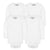4-Pack Baby Neutral White Long Sleeve Bodysuits-Gerber Childrenswear Wholesale