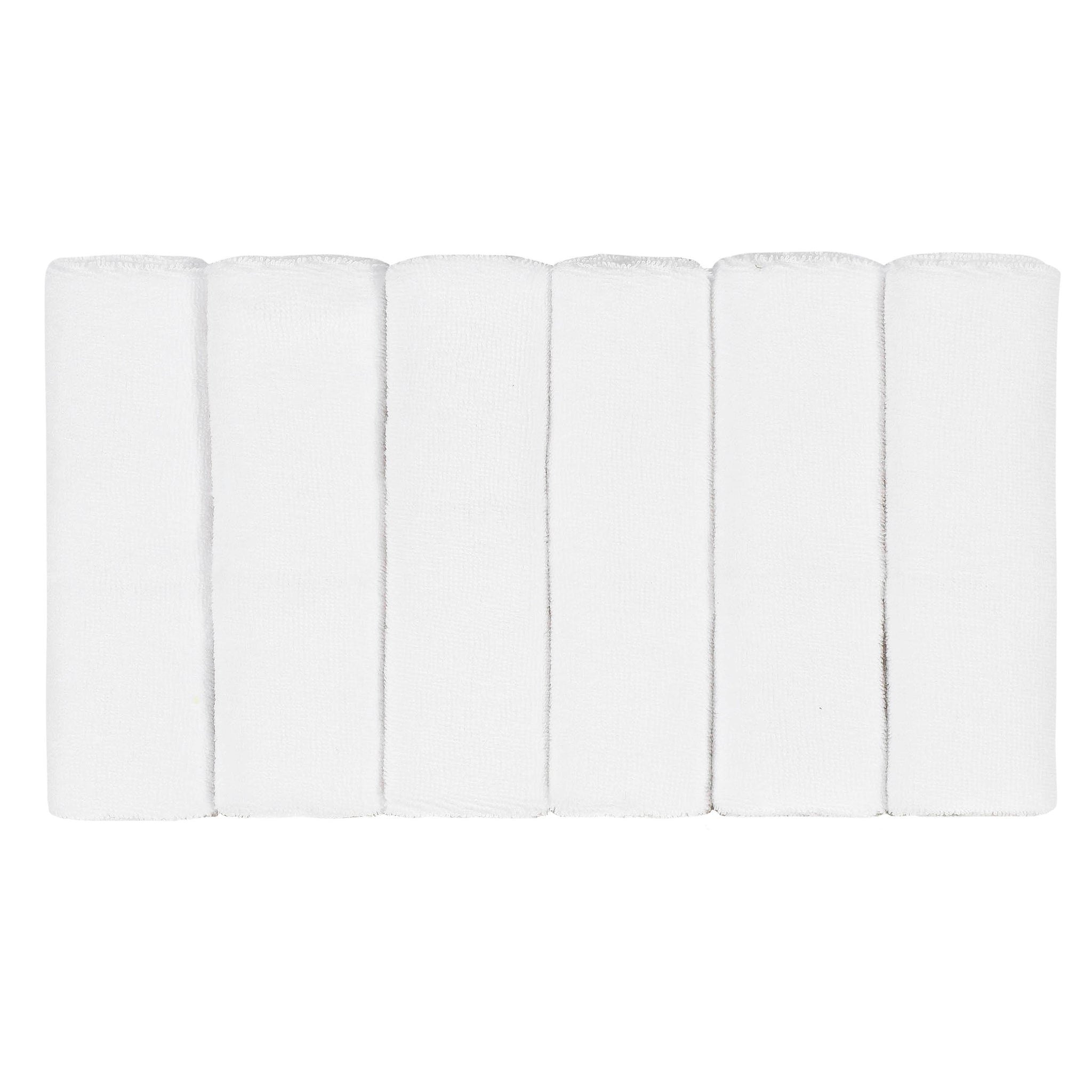 6-Pack Baby Neutral White Washcloths-Gerber Childrenswear Wholesale