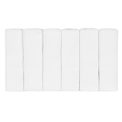 6-Pack Baby Neutral White Washcloths-Gerber Childrenswear Wholesale