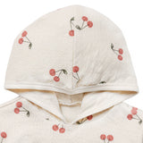 Baby Boys Beige Cherries Short Sleeve Hooded Top-Gerber Childrenswear Wholesale
