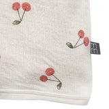 Baby Boys Beige Cherries Short Sleeve Hooded Top-Gerber Childrenswear Wholesale