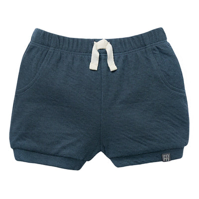Baby Boys Dk Blue Cuffed Shorts-Gerber Childrenswear Wholesale