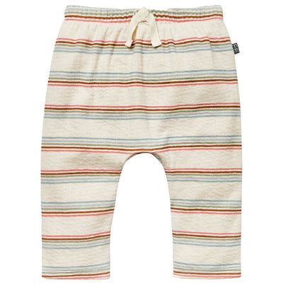 Baby Boys Lt Beige Strip Harem Pants-Gerber Childrenswear Wholesale
