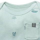 Baby Boys Lt Sky Summer Sea Short Sleeve Bodysuit-Gerber Childrenswear Wholesale