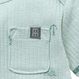 Baby Boys Lt Sky Summer Sea Short Sleeve Bodysuit-Gerber Childrenswear Wholesale