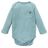Baby Boys Md Teal Long Sleeve Bodysuit-Gerber Childrenswear Wholesale