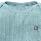 Baby Boys Md Teal Long Sleeve Bodysuit-Gerber Childrenswear Wholesale