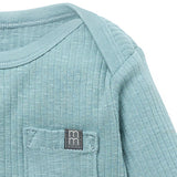 Baby Boys Md Teal Long Sleeve Bodysuit-Gerber Childrenswear Wholesale