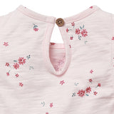 Baby Girls Lt Pink Floral Ruffle Sleeve Top-Gerber Childrenswear Wholesale