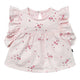 Baby Girls Lt Pink Floral Ruffle Sleeve Top-Gerber Childrenswear Wholesale