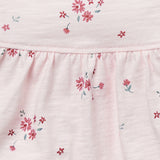 Baby Girls Lt Pink Floral Ruffle Sleeve Top-Gerber Childrenswear Wholesale