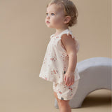Baby Girls Lt Rose Bouquet Harem Shorts-Gerber Childrenswear Wholesale