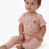 Baby Girls Rose Flower Short Sleeve Bodysuit-Gerber Childrenswear Wholesale