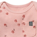 Baby Girls Rose Flower Short Sleeve Bodysuit-Gerber Childrenswear Wholesale