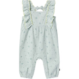 Baby Girls Sky Leaves Ruffles Long Leg Romper