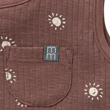 Baby Neutral Brown Suns Tank Top With Pocket-Gerber Childrenswear Wholesale