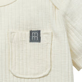 Baby Neutral Ivory Short Sleeve Bodysuit-Gerber Childrenswear Wholesale