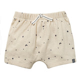Baby Neutral Lt Beige Moon Stars Harem Shorts-Gerber Childrenswear Wholesale