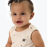 Baby Neutral Lt Beige Moon Stars Tank Top With Pocket-Gerber Childrenswear Wholesale
