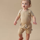 Baby Neutral Lt Tan Dumpling Romper-Gerber Childrenswear Wholesale