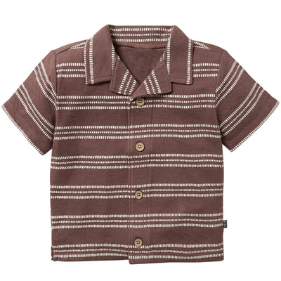 Infant & Toddler Boys Brown Collar Top-Gerber Childrenswear Wholesale
